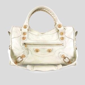 Balenciaga cream Arena leather Motocross Giant 21